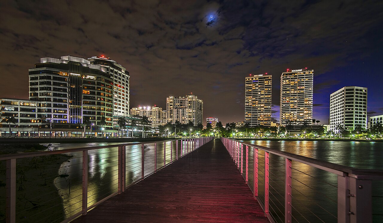 Downtown West Palm Beach waterfront